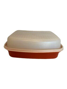 Vintage Tupperware Large Season Serve Marinade Container 1294-7 Paprika with Lid